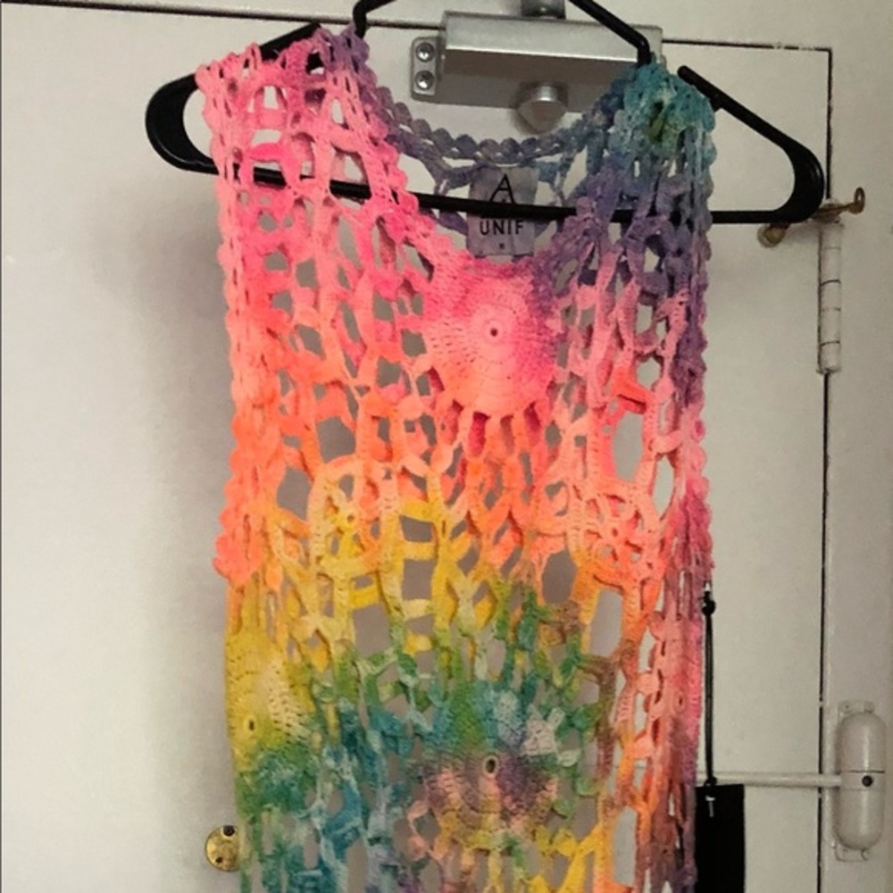 UNIF CROCHET TIE DYE COVER UP NWT $105 - Picture 2 of 9
